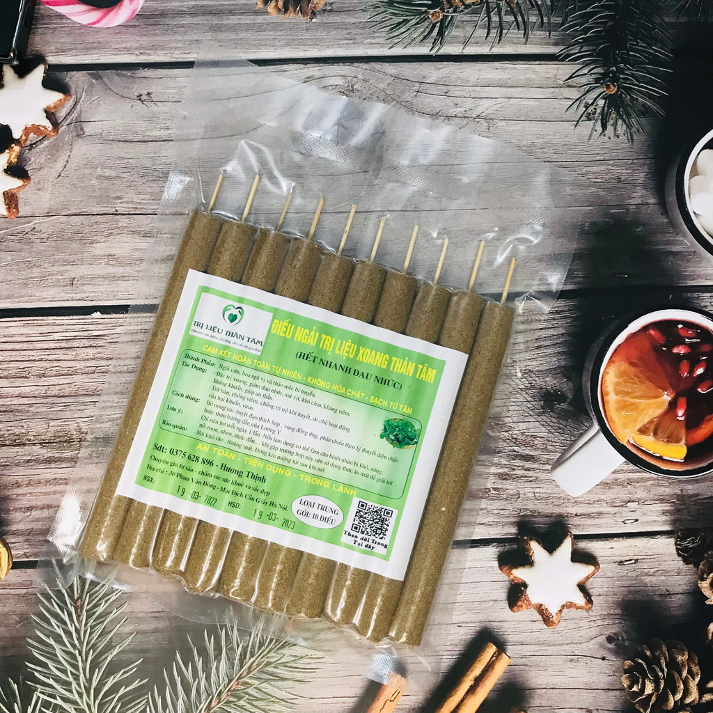 Điếu ngải cứu trị Xoang Diện Chẩn Thân Tâm cây dài 18cm