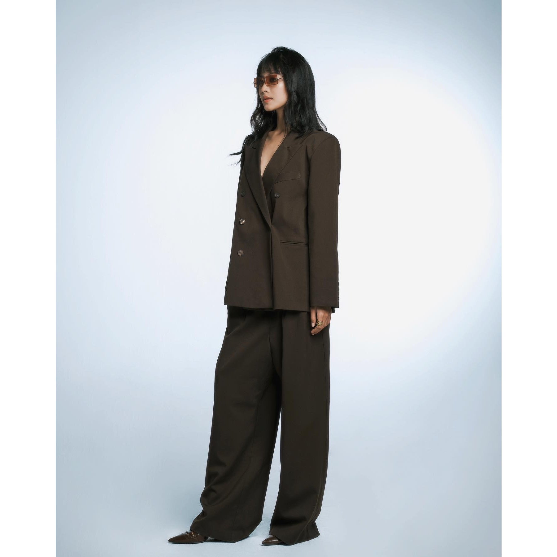 Áo Khoác Blazer Oversize Hai Hàng Nút