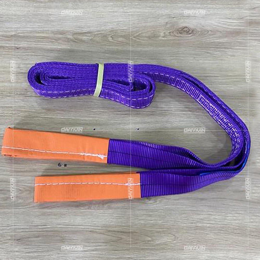 Dây Cáp Vải Cẩu Hàng Tải 1 Tấn DARAVIN Bền Bỉ 100% Polyester Siêu Chịu Lực Bản 25mm Màu Tím Dài 1M