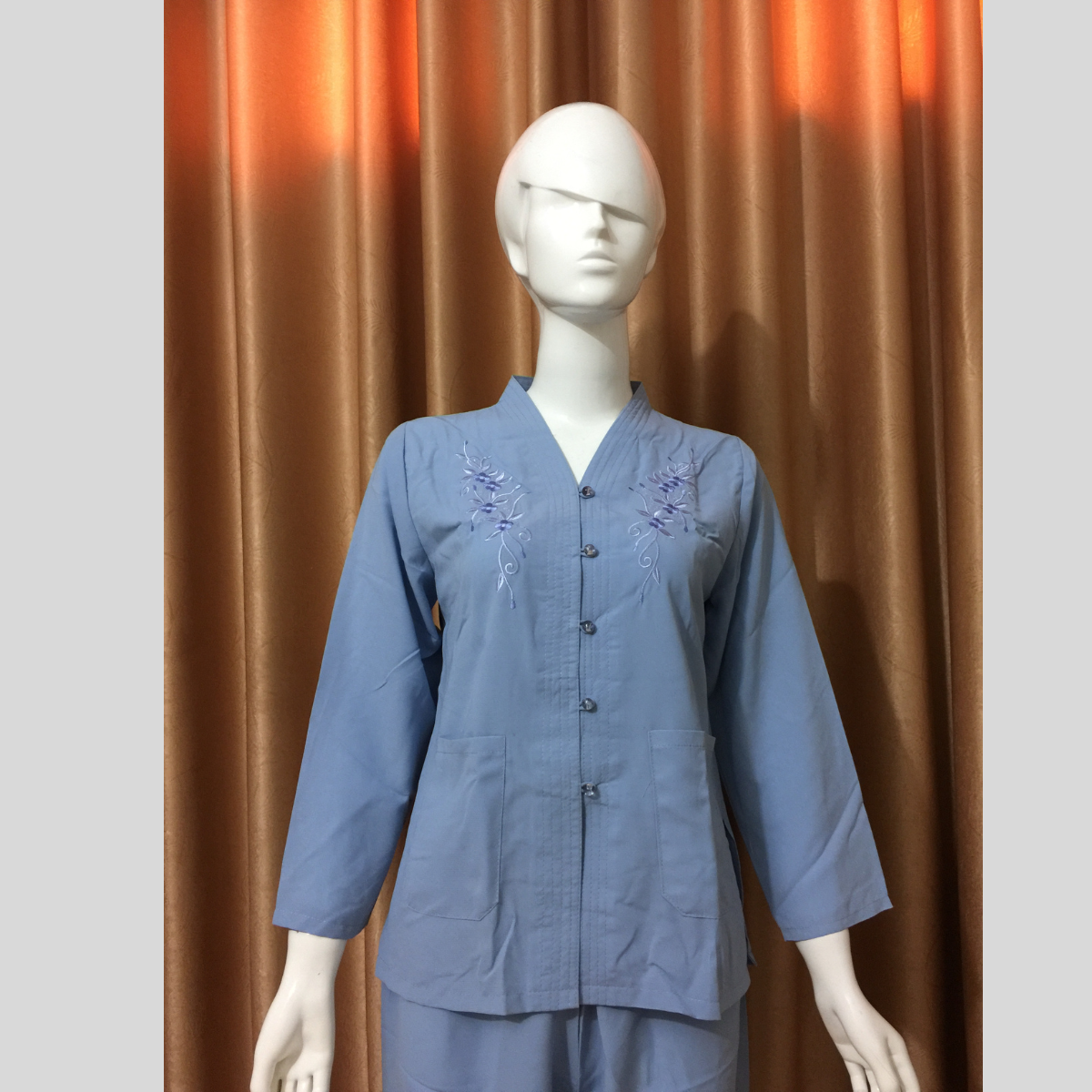 Đồ Lam Đi Chùa Mẫu Bài Lai Hàng Loại 1 Vải Đẹp Mịn Dày Dặn, Ko Nhăn, Bộ đi chùa Mặc Thoải Mái, Kín Đáo, Dễ Chịu