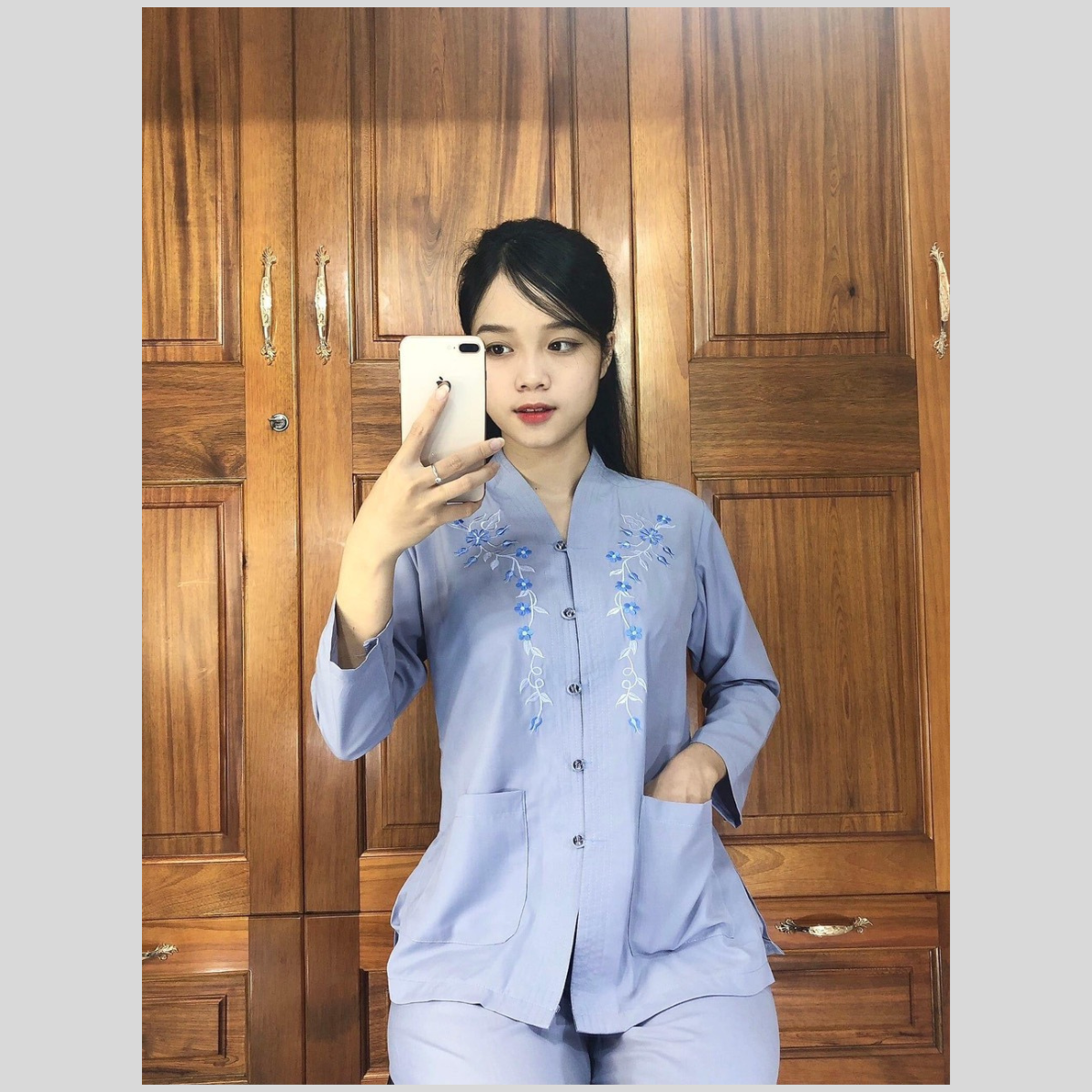 Đồ Lam Đi Chùa Mẫu Bài Lai Hàng Loại 1 Vải Đẹp Mịn Dày Dặn, Ko Nhăn, Bộ đi chùa Mặc Thoải Mái, Kín Đáo, Dễ Chịu