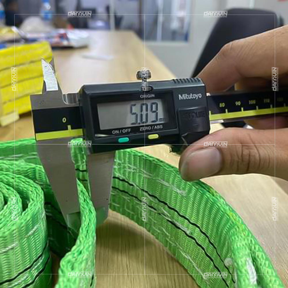 Dây Cáp Vải Cẩu Hàng Bản 50mm Tải 2 Tấn DARAVIN Siêu Bền Siêu Chịu Lực Màu Xanh Lá Dài 1m 2m 3m