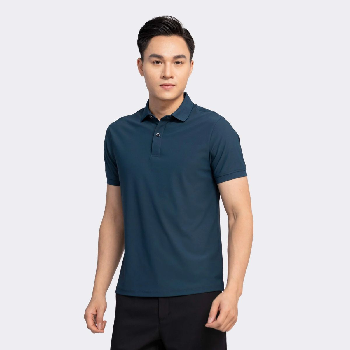 Áo Polo Nam Pique Mắt Chim Yody Màu Tím Than Thấm Hút Tốt