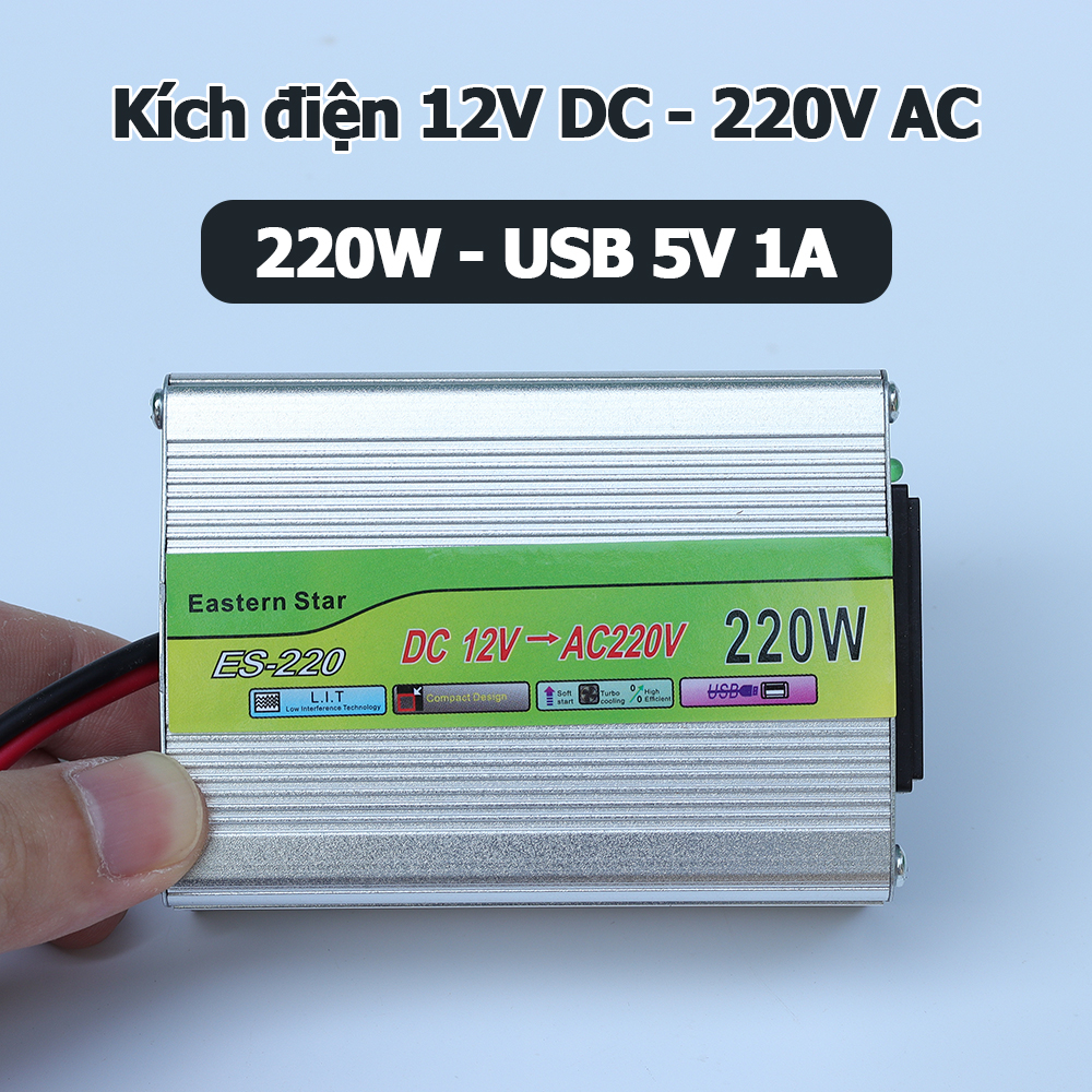 Bộ Kích Điện 12V Dc Sang 220V Ac 220W