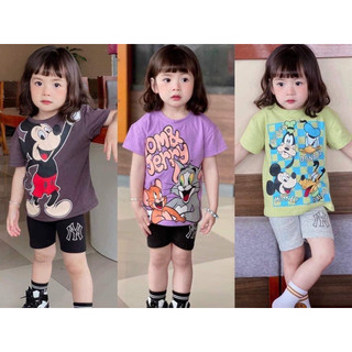 Set 2 quần legging lửng cho bé từ 3-5 tuổi