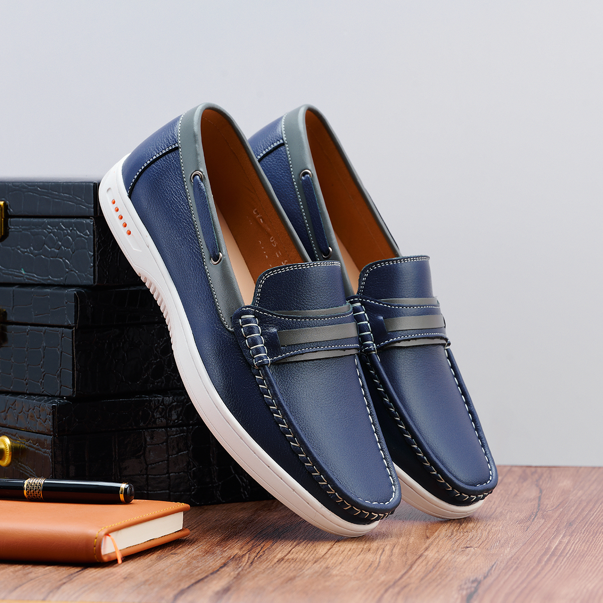 Giày da nam LEXSHOES giày da bò LS05 cao cấp bảo hành 2 năm