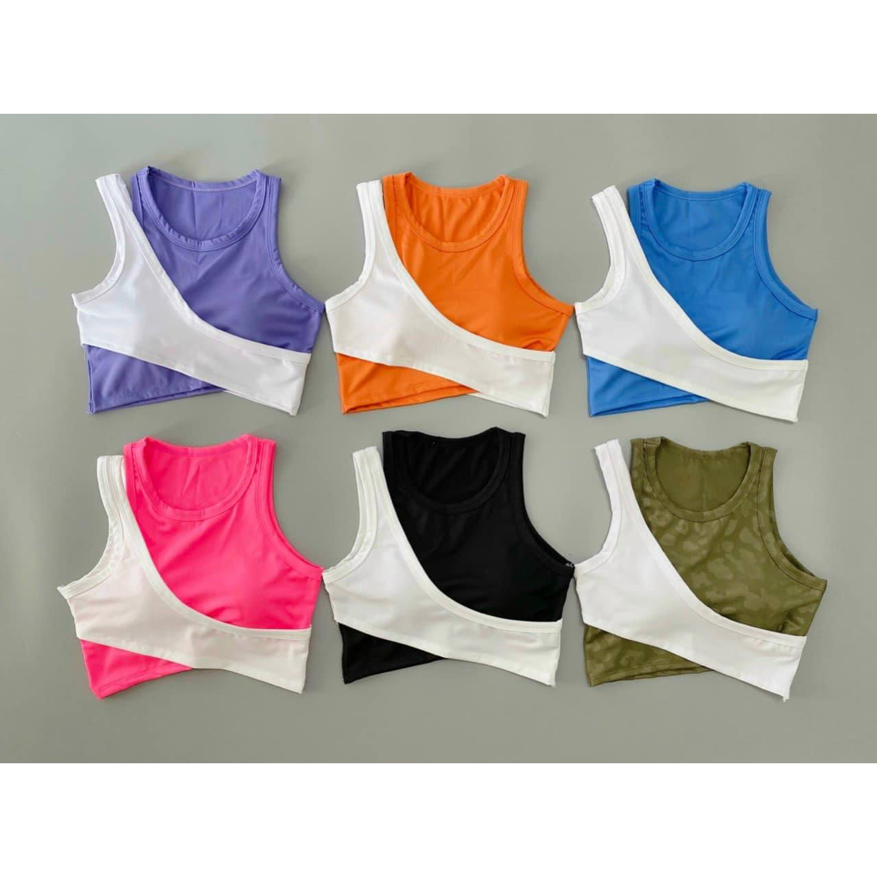 ÁO CROPTOP PHỐI VẠC CHÉO XINH