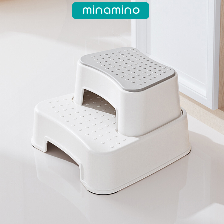 Ghế bậc đa năng, ghế kê chân toilet cao cấp 2023 cho bé mẫu mới tháo rời được hai bậc, nhựa nguyên sinh chắc chắn