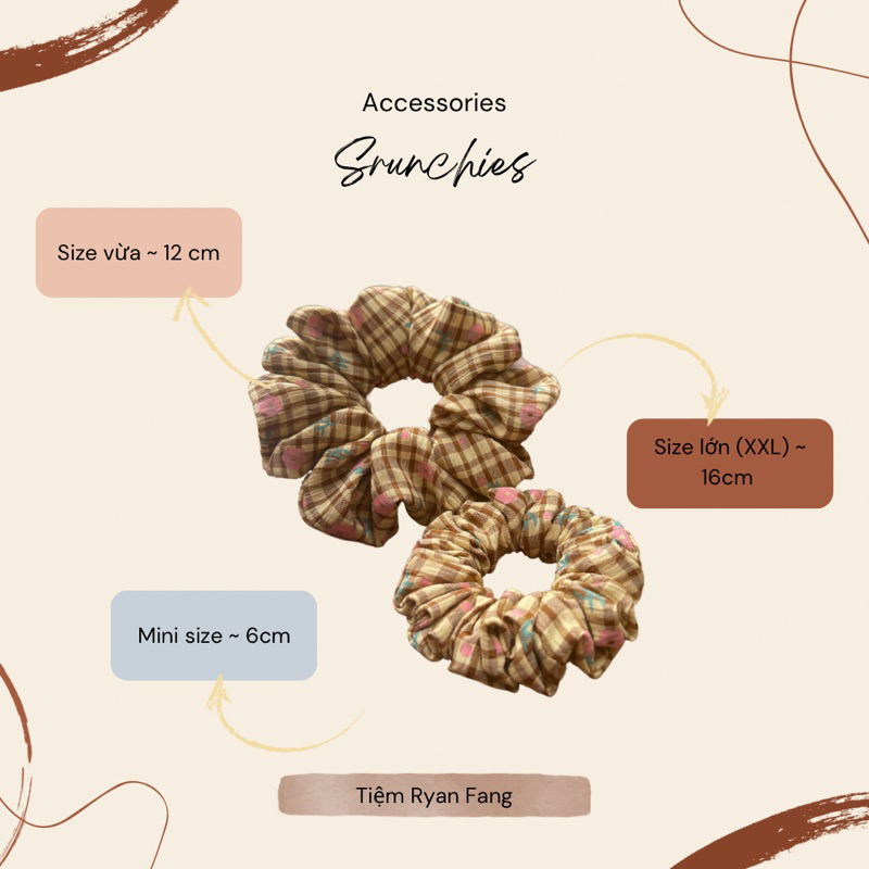 Dây buộc tóc Scrunchies Handmade