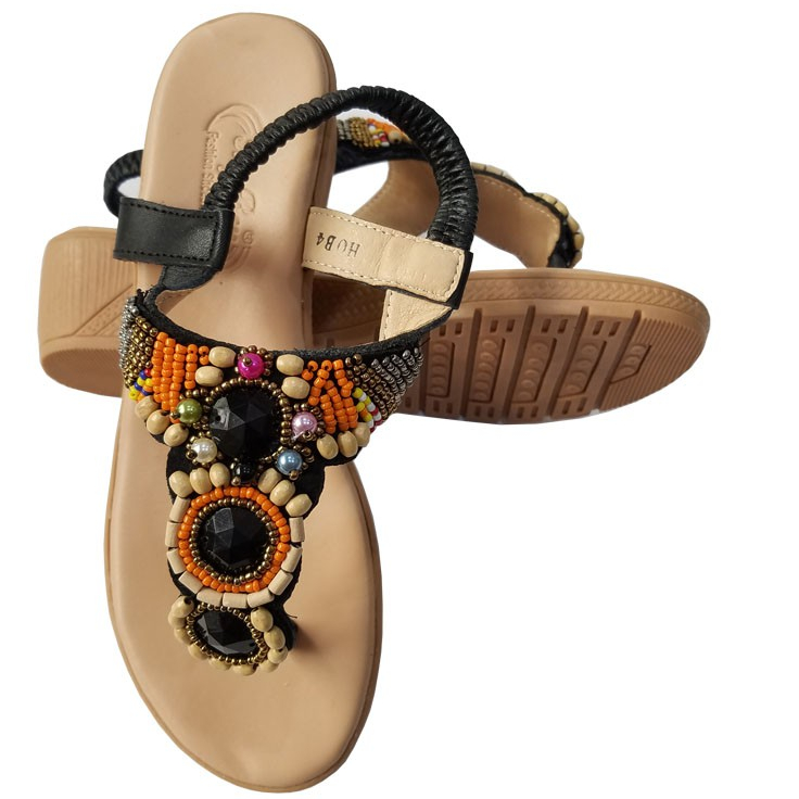 Giày sandal nữ quai kẹp BIGBEN da bò cao cấp SDN51