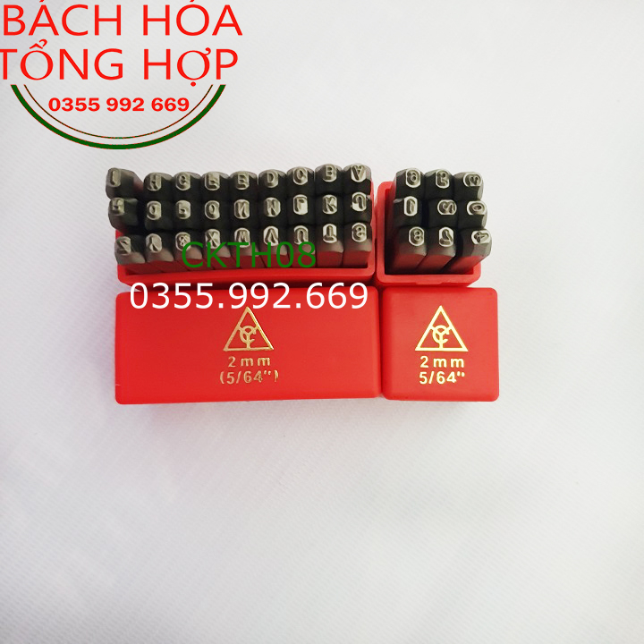(combo) Bộ đột số và chữ 2mm xuôi đa năng đóng trên nhiều chất liệu, đóng chữ bộ đóng số khung số máy cho xe honda