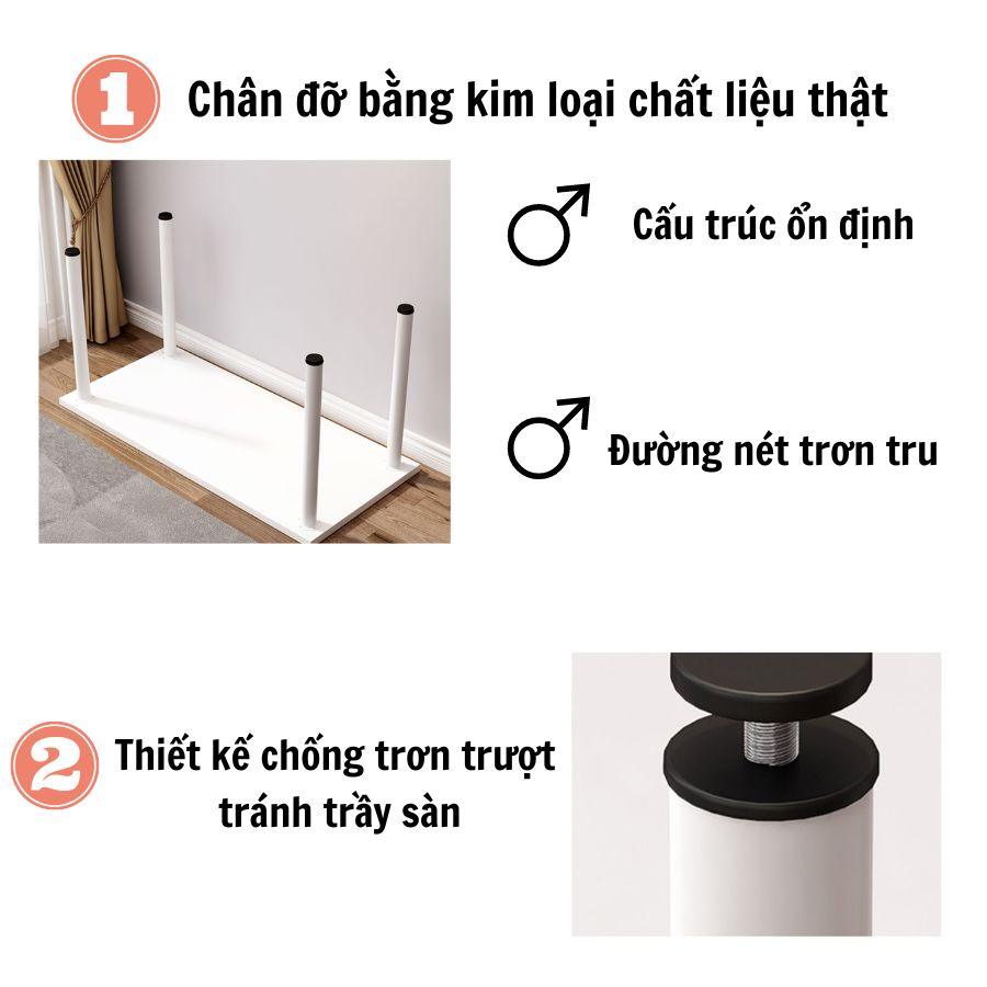 Bàn làm việc tại nhàHOLI SMART FURNITURE  gỗ dày 15ly chân to chắc chắn