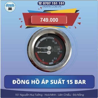 Đồng Hồ Áp Suất 15 Bar Cho Máy Pha Cà Phê - Nhập Khẩu Trực Tiếp Từ Ý 100%
