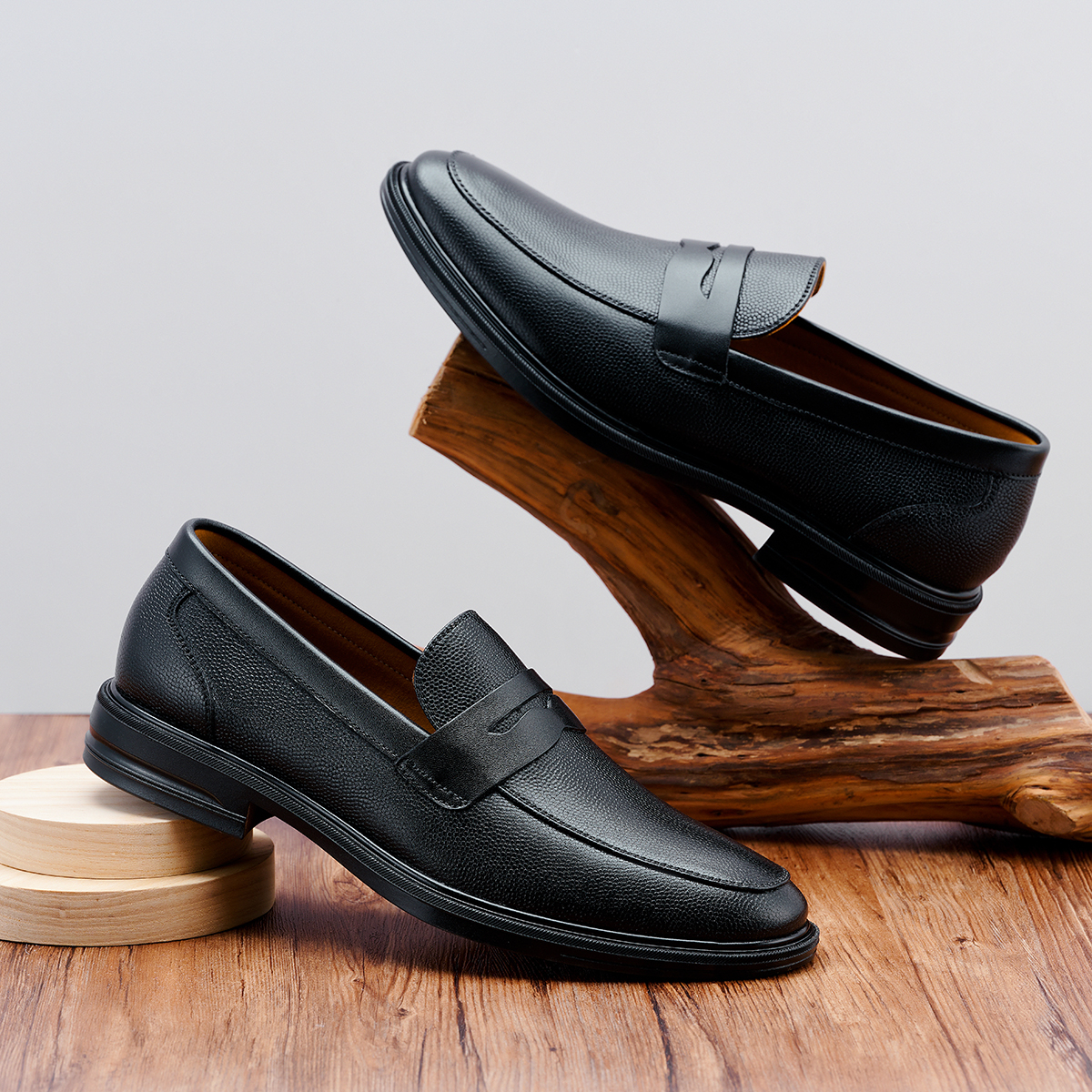 Giày da nam LEXSHOES giày da bò LS06 cao cấp bảo hành 2 năm