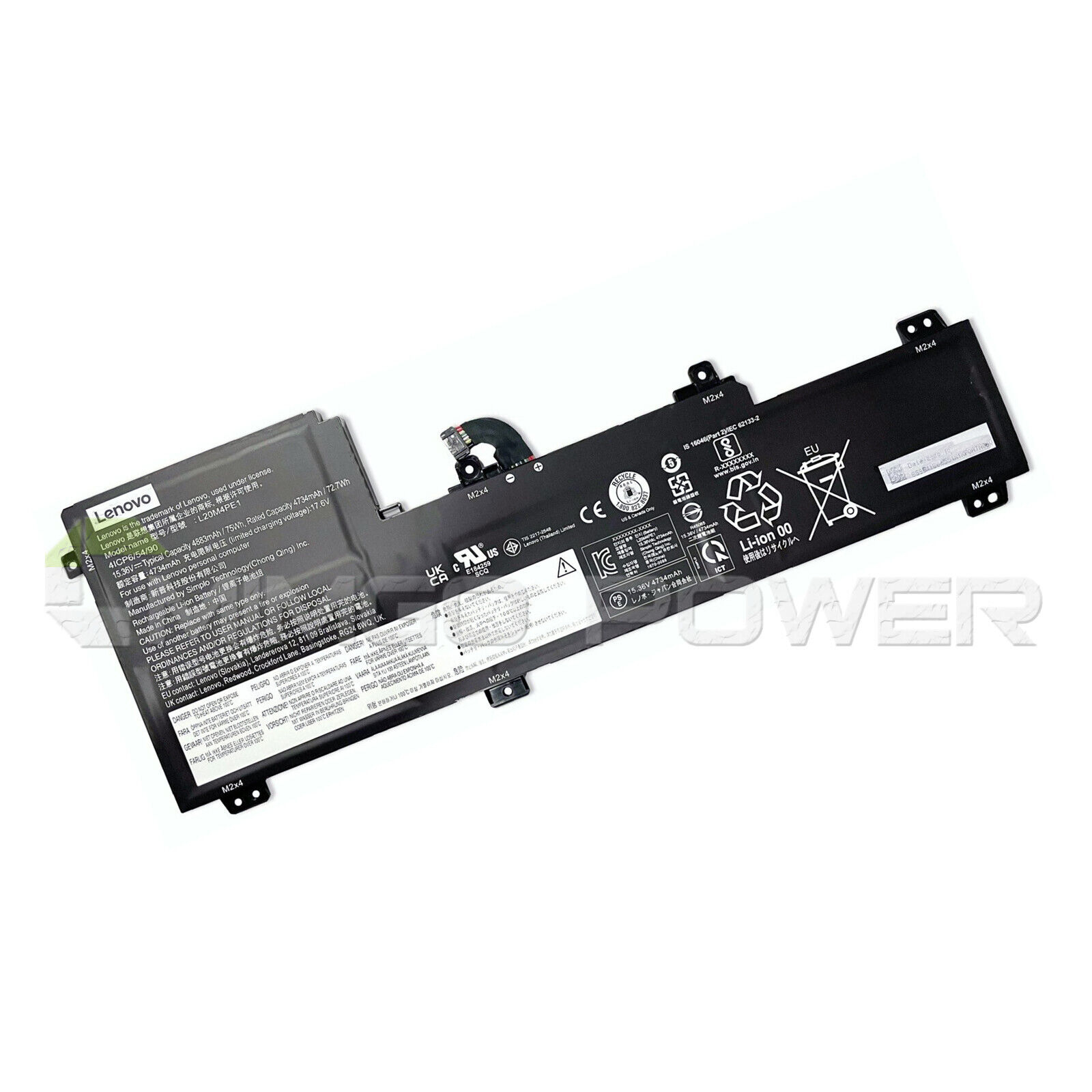 PIN [ZIN] LENOVO IDEAPAD 5 Pro-16ACH6 Pro-16IHU6 Pro 16ARH7 SLIM 7 16ARH7 L20M4PE1 L20C4PE1 L20L4PE1