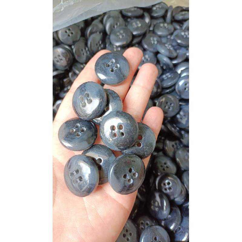 GÓI 10 NÚT ÁO MÀU XÁM ĐEN  SIZE 2.5cm