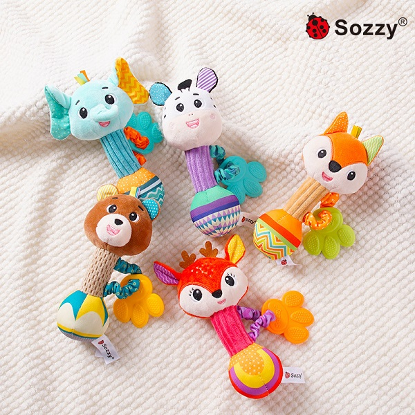 Đồ chơi lục lạc đeo tay, phát ra âm thanh cho bé Sozzy