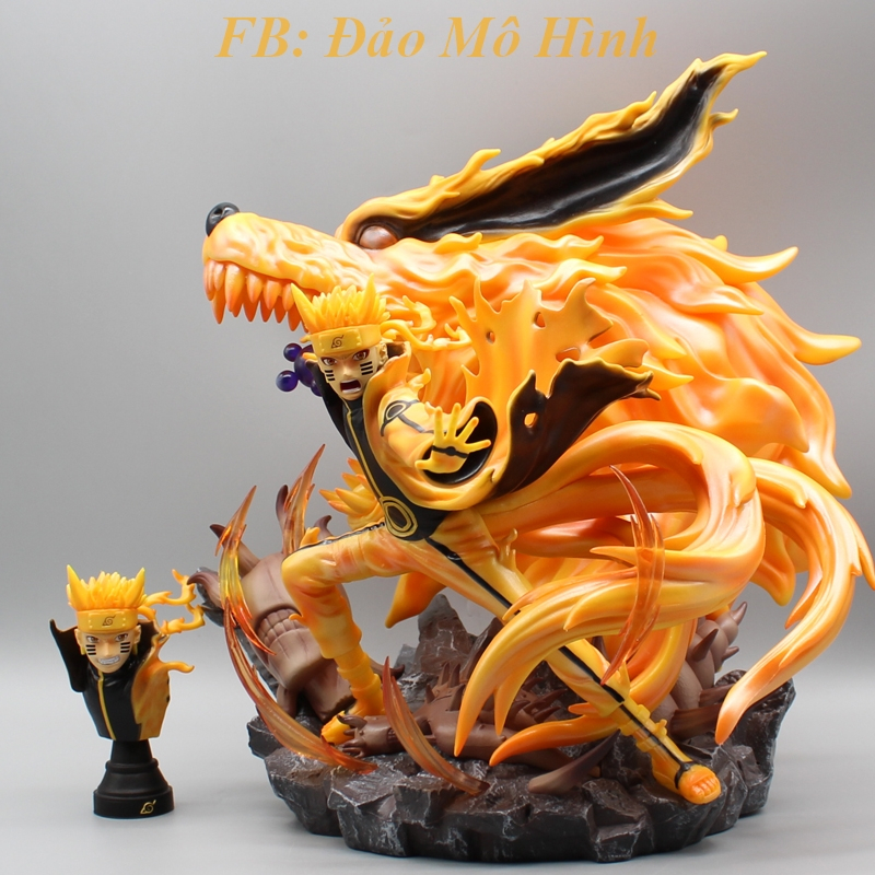 Mô Hình Nhân Vật Naruto và Cửu Vĩ Có Led Mới, Figure Naruto - Mô Hình Naruto