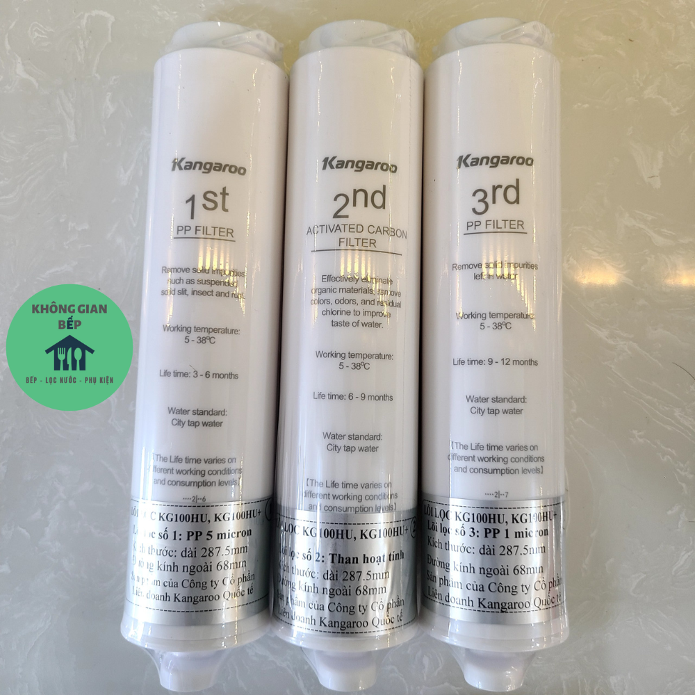 [Shop Ưu Đãi] Bộ lõi lọc nước 123 Kangaroo KG100HU, KG100HU+, KG100MED, KG100EED ...