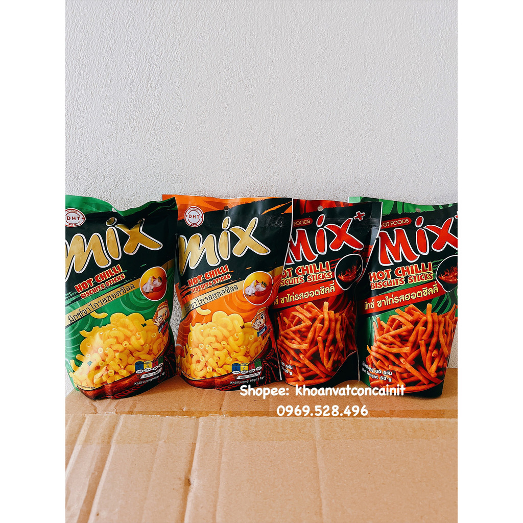 Snack Bim Bim Tăm Que Mix Thái Lan Gói Lớn 60g