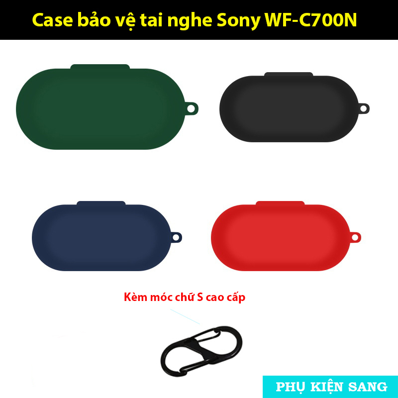 Ốp tai nghe Sony WF-C700N kèm móc khóa cao cấp - Case bảo vệ tai nghe