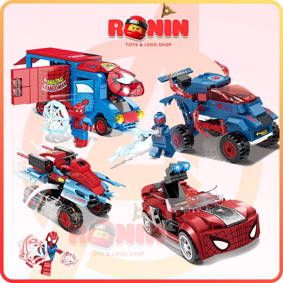 Bộ Đồ Chơi Lắp Ráp Siêu Xe Người Nhện : Nhện Máy Khổng Lồ Spider-Man / Super Heroes