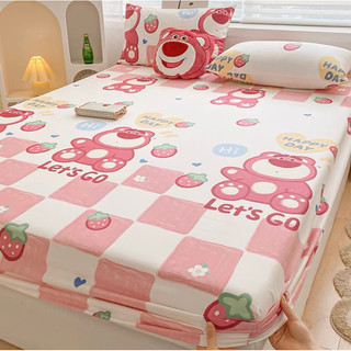 Bộ ga gối cotton living 100% cotton nhập khẩu gấu Lotso hot trend
