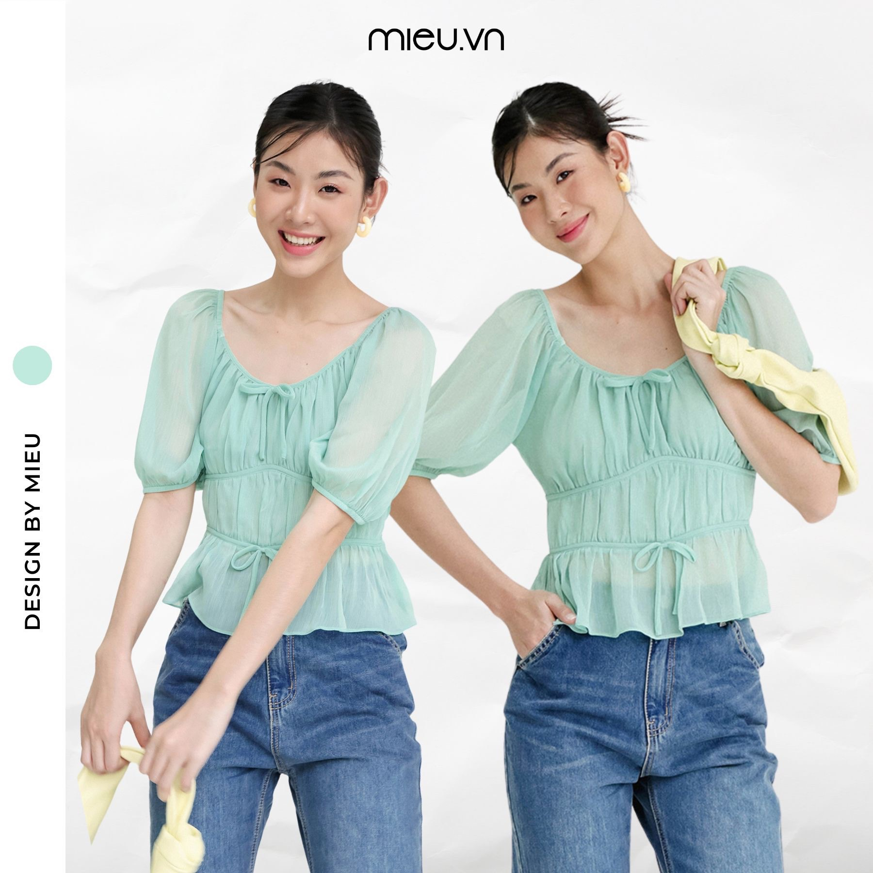 Áo kiểu nữ rã tầng bèo MIEU - JMR05