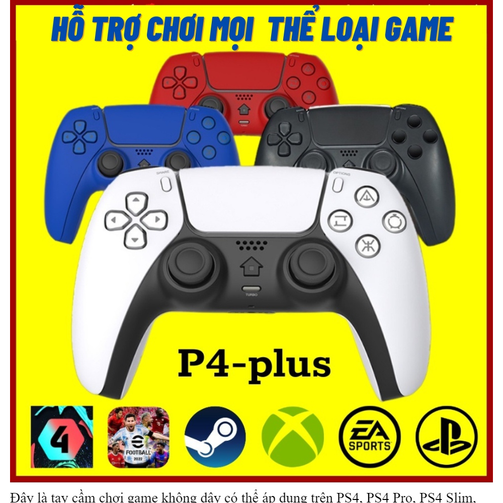 Tay cầm chơi game p4 Analog xoay 360 - máy chơi game Fifa Online 4 full skill, Pes 2022 Cho PC/ Laptop /TV, giả lập PSP