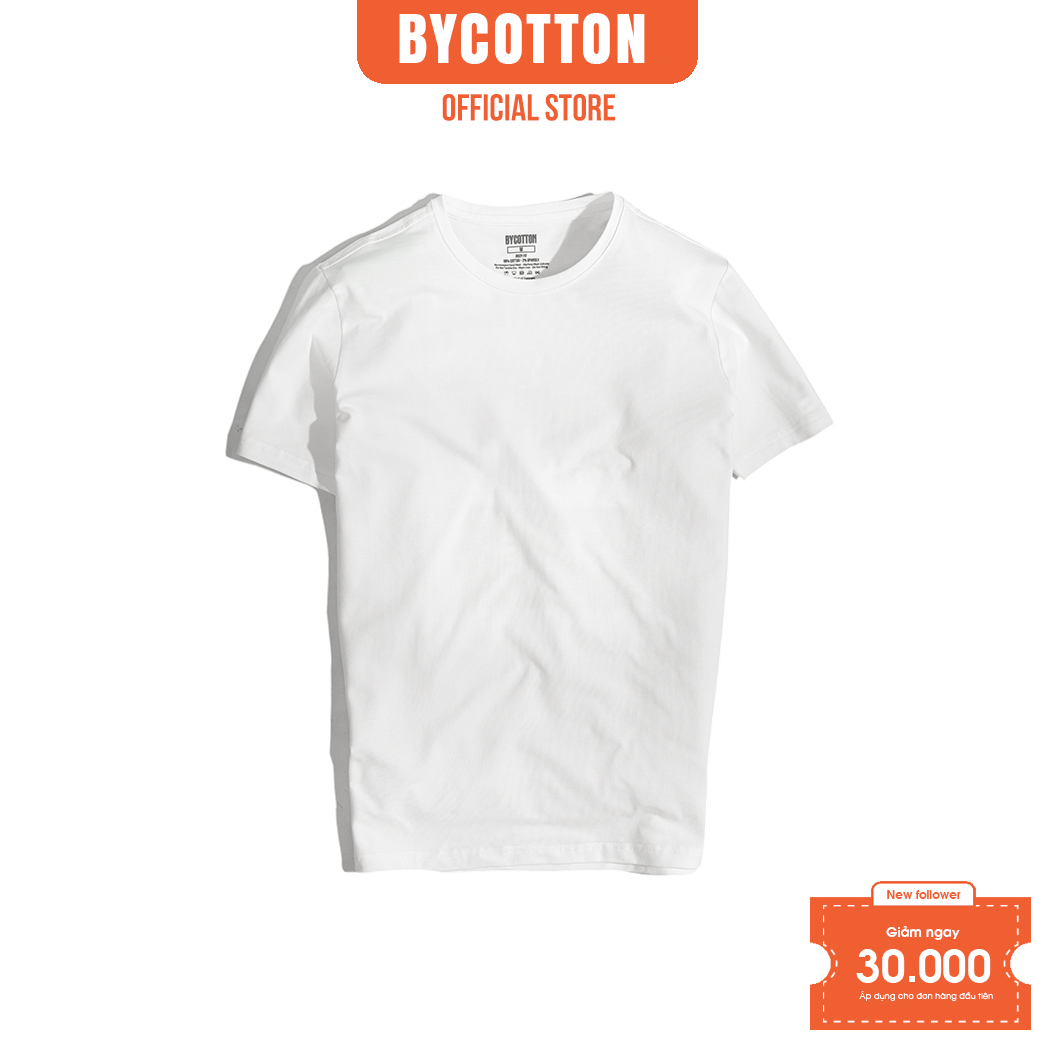 Áo Thun Nam Cao Cấp Trắng White Basic Tee BY COTTON