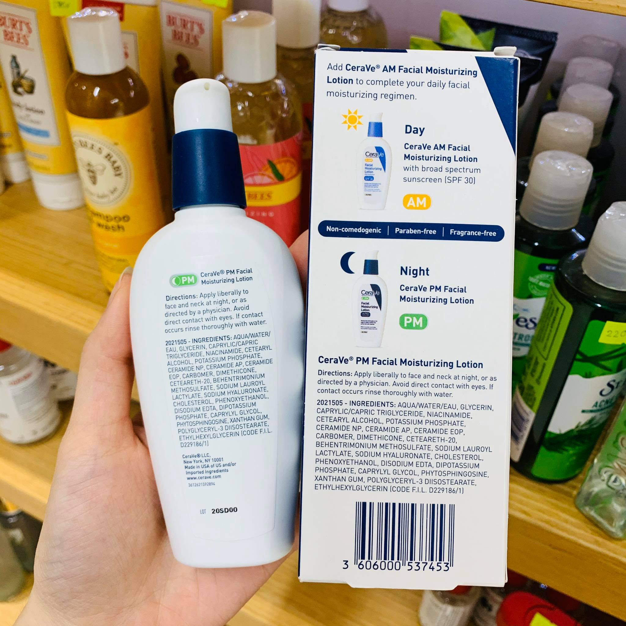 💥CHÍNH HÃNG💥 Kem dưỡng da ban đêm Cerave PM Facial Moisturizing Lotion 89ml