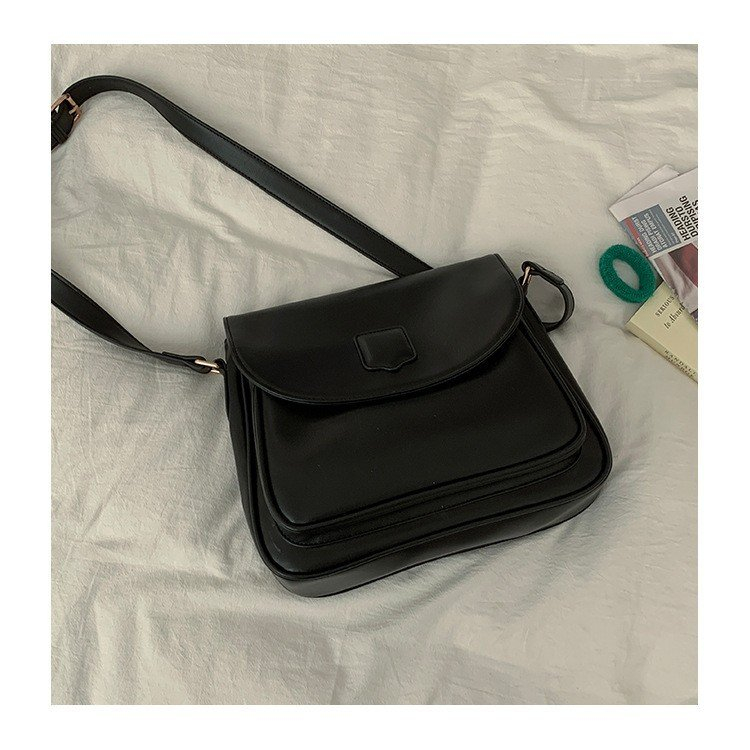 Túi Xách Nữ Đeo Vai Dáng Vuông Da Trơn Phong Cách Retro Nhẹ Nhàng Thanh Lịch Thời Trang