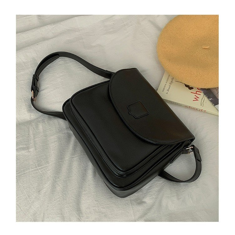 Túi Xách Nữ Đeo Vai Dáng Vuông Da Trơn Phong Cách Retro Nhẹ Nhàng Thanh Lịch Thời Trang
