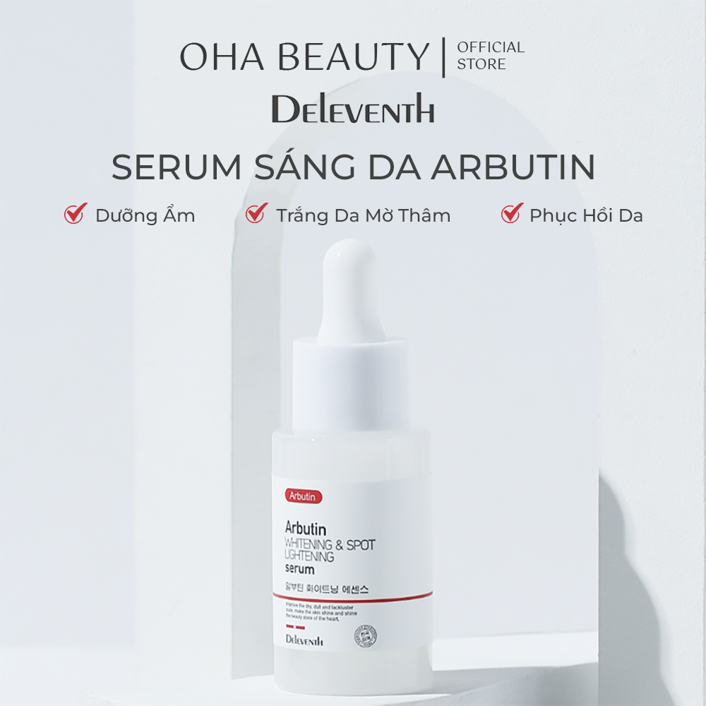 【HÀNG CHÍNH HÃNG】Serum DELEVENTH Arbutin Hàn Quốc giảm thâm làm trắng sáng da kiềm dầu dưỡng ẩm 37ml FE-0301