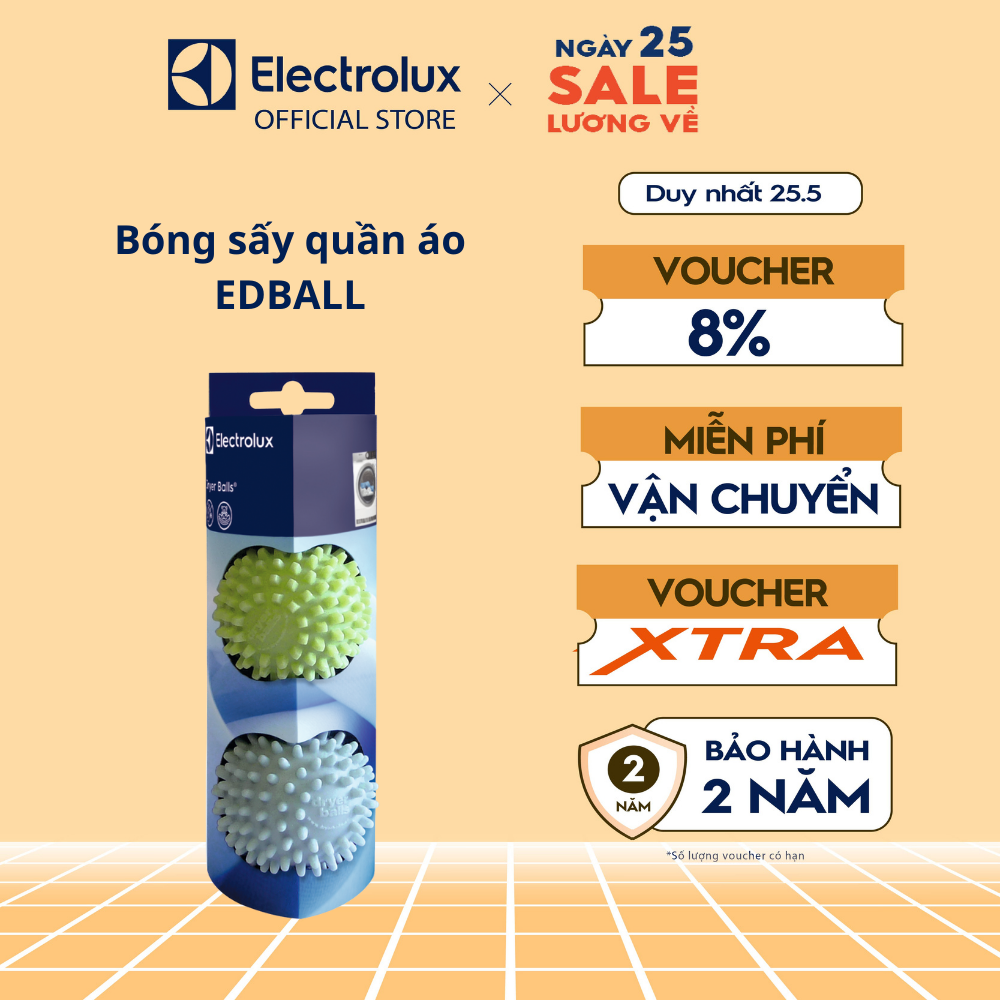 Bóng giặt sấy quần áo Electrolux tương thích hầu hết các dòng máy giặt, máy sấy