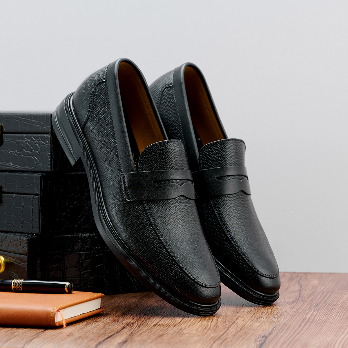 Giày da nam LEXSHOES giày da bò LS06 cao cấp bảo hành 2 năm