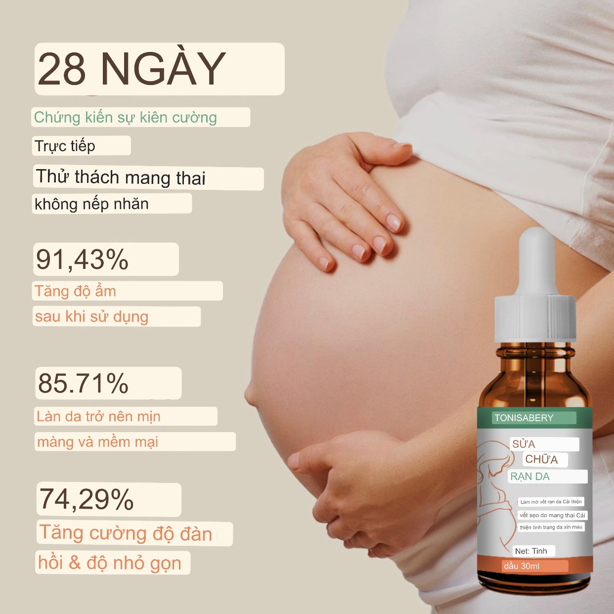 Tinh dầu chống rạn da bà bầu hết rạn da mờ sẹo hết thâm da trong quá trình mang thai và sau sinh