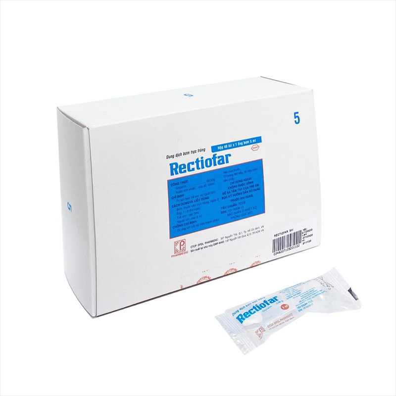 Rectiofar Ống Bơm Trực Tràng, Táo Bón người lớn 5ml