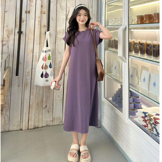 Váy suông tay hến dáng dài kiểu dáng vintage dành cho nữ