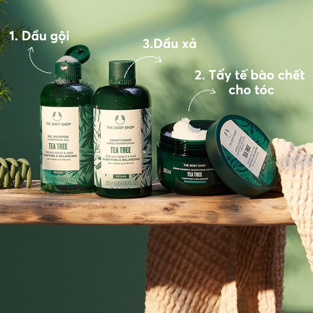 Dầu Gội Tràm Trà The Body Shop Tea Tree Purifying and Balancing Shampoo