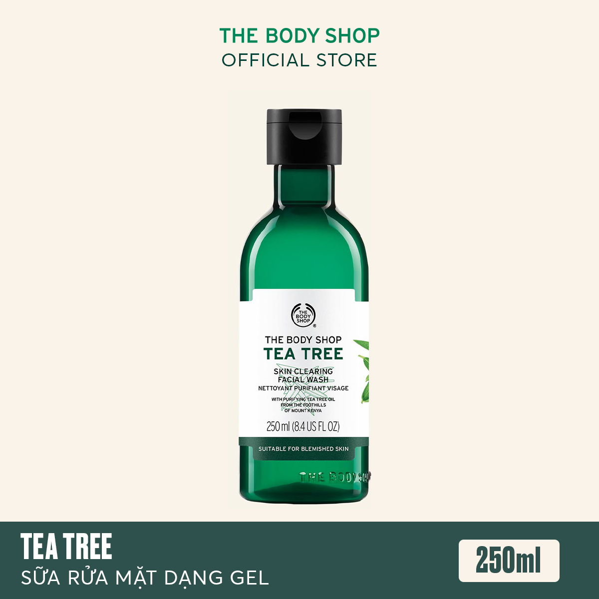 Sữa rửa mặt dạng gel The Body Shop Tea Tree Skin Clearing Facial Wash 250ml