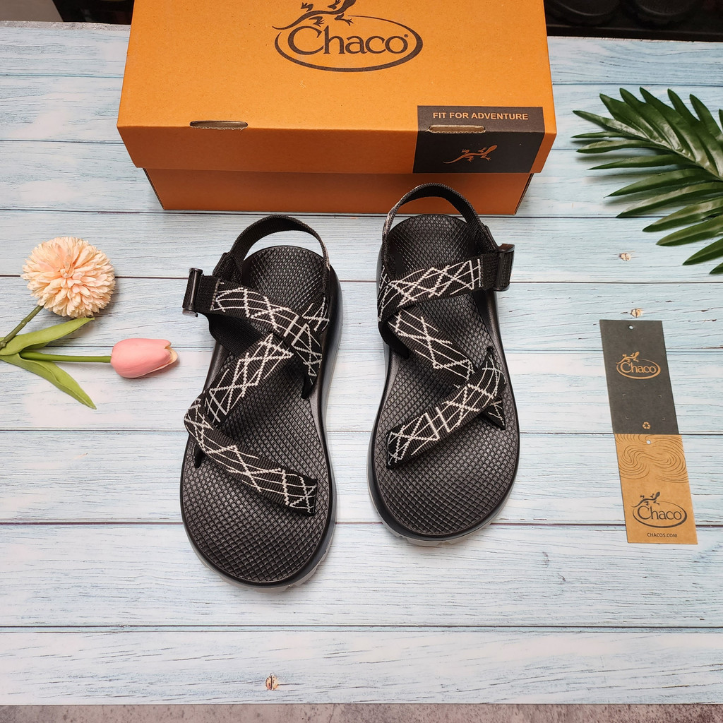 Dép nữ, nam Sandal Chaco Đế Cao 4 màu Đen Trắng Size 35-43