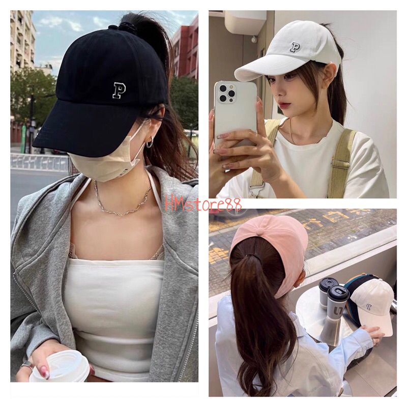 Mũ nón lưỡi trai hở chóp chữ P phong cách