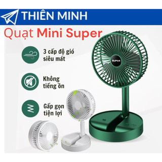 Quạt tích điện mini super gấp gọn để bàn