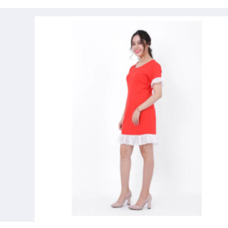 Đầm Tay Ngắn Phối Voan
