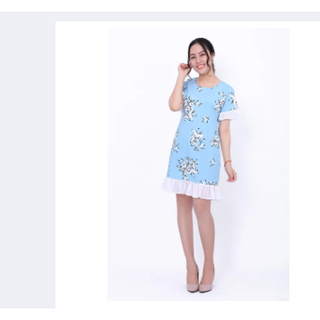 Đầm Tay Ngắn Phối Voan