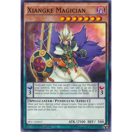 Lá bài thẻ bài Yugioh Xiangke Magician - Tặng bọc bài nhựa bảo quản