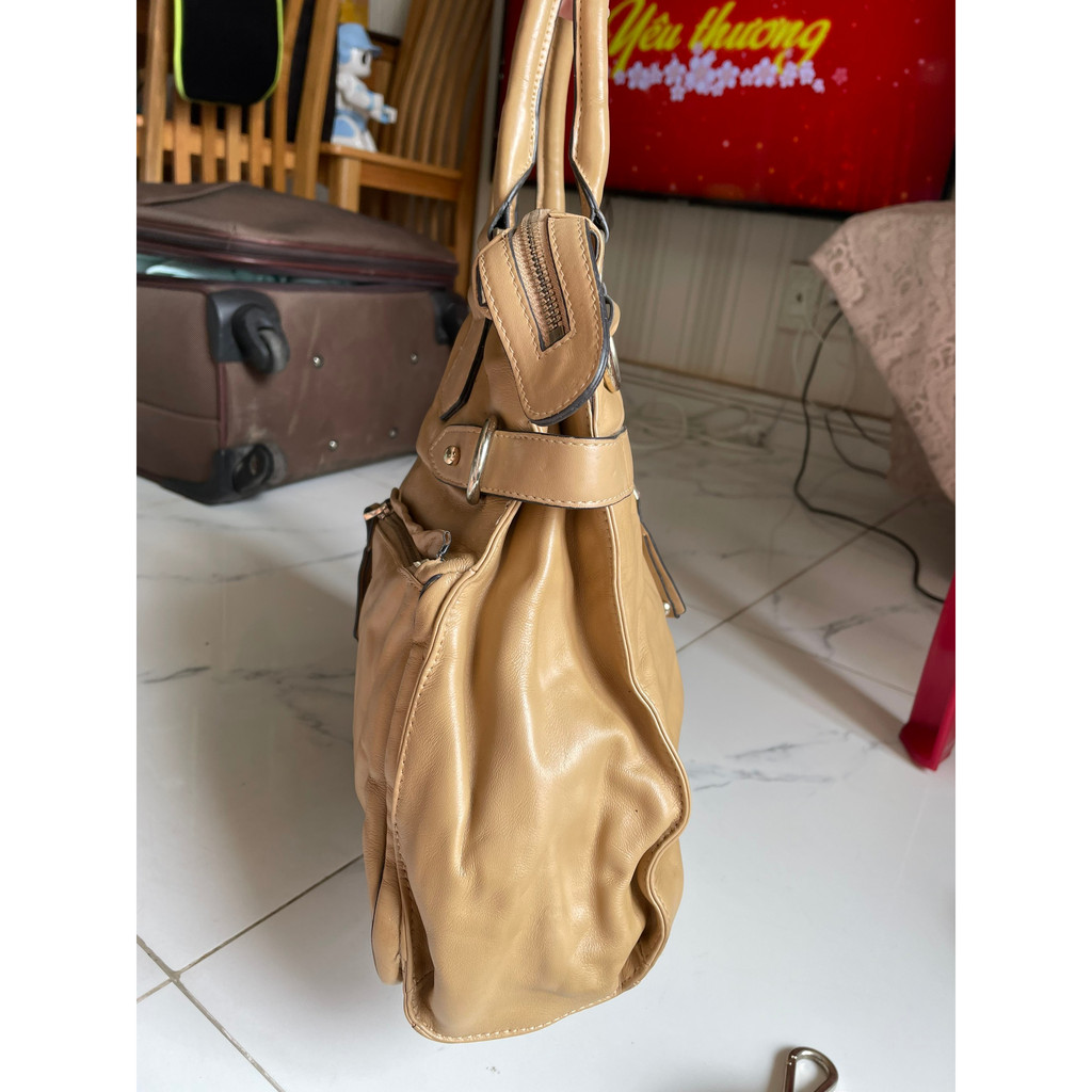 Lc101 Túi si công sở da thật đeo chéo unisex