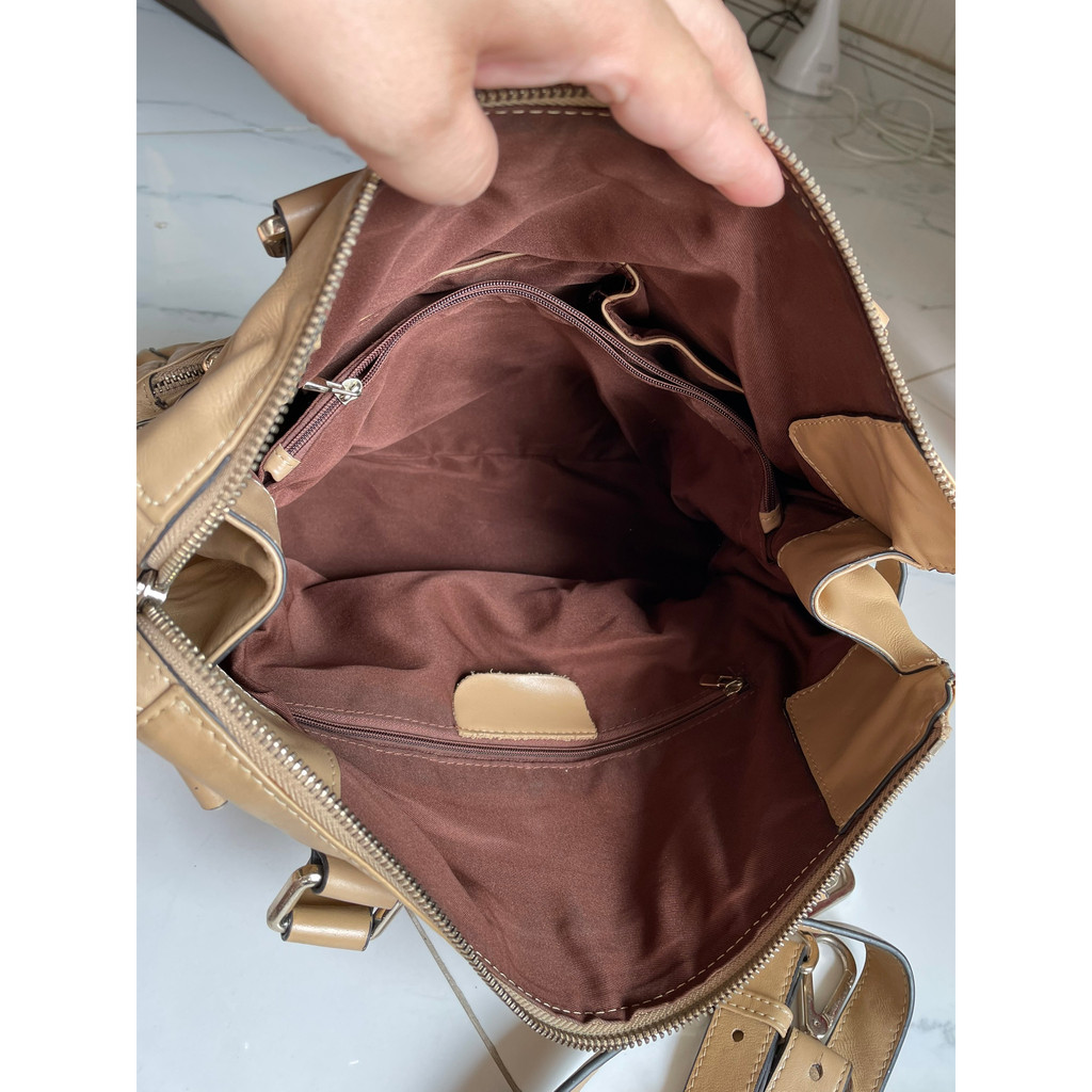 Lc101 Túi si công sở da thật đeo chéo unisex