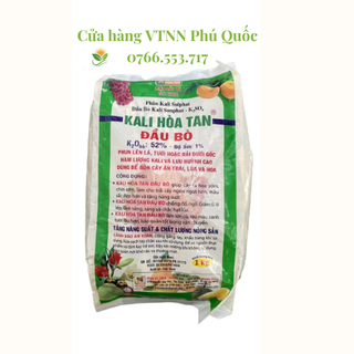 Phân bón lá Kali Sulphat Kali hòa tan Đầu Bò túi 1kg